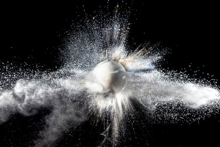 An illustration of a gigantic explosion in space.